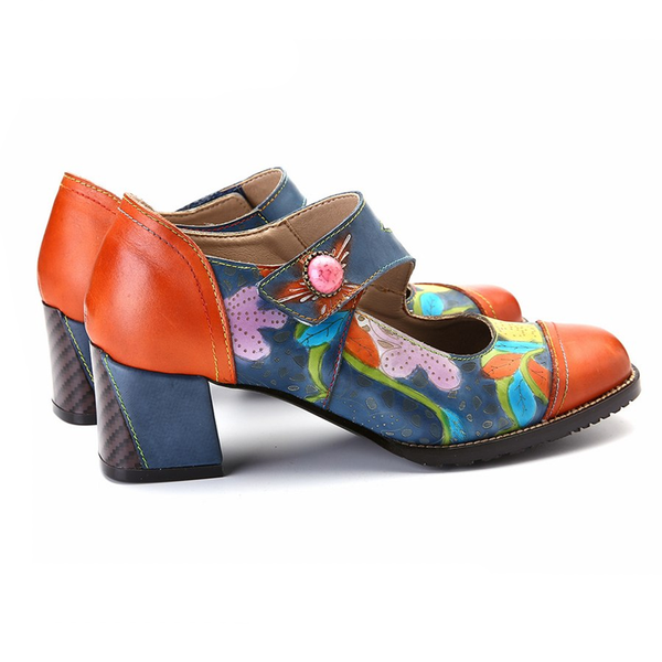 Floral Vintage Leather Shoes – Boho Shoes